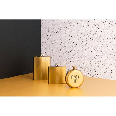 Auden 5oz Gold Finish Stainless Steel Hip Flask