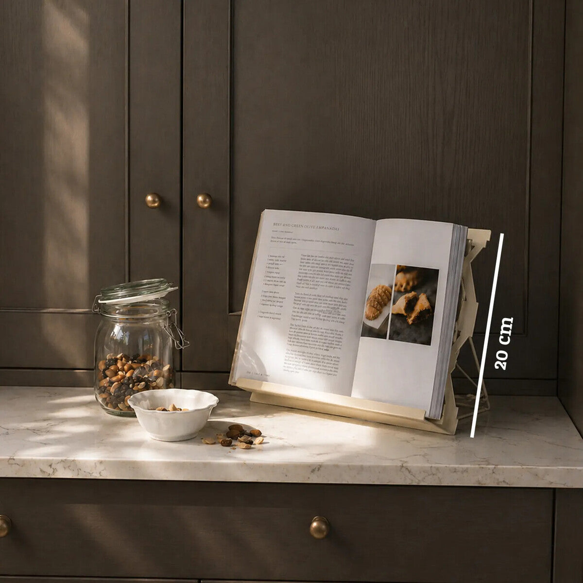 Alpha Cream Enamel Cook Book Stand