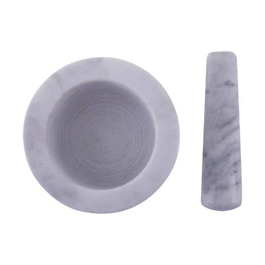 Salerno 250Ml Grey Marble Mortar And Pestle