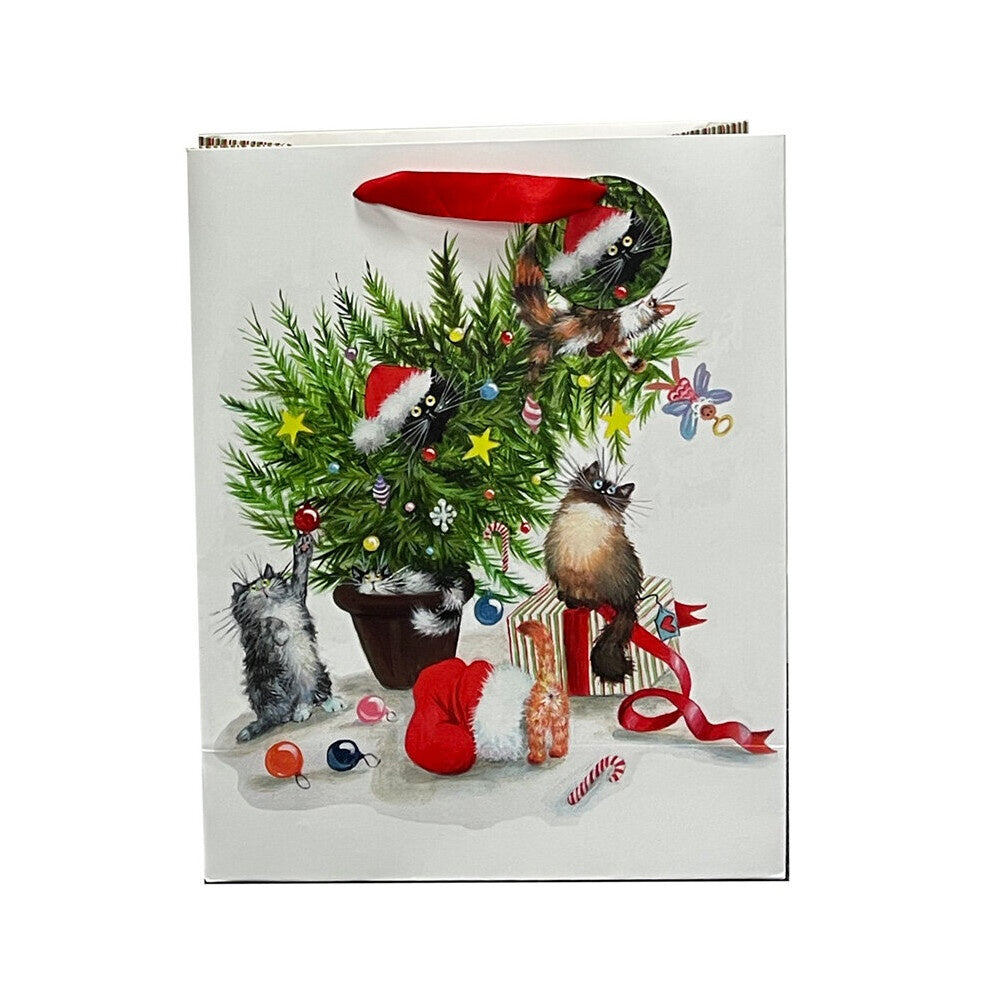 Kim Haskins Christmas Cats Gift Bag - Medium, Large & Extra Large
