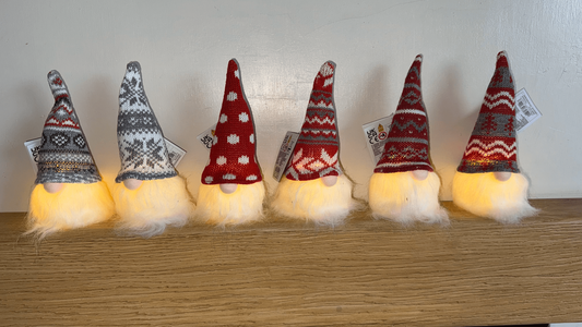 Light-Up LED Christmas Gonk Decorations