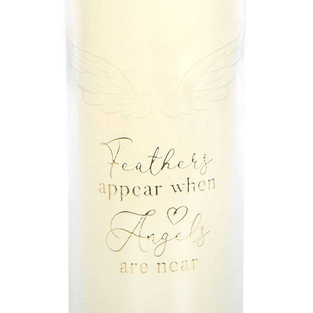 'Feathers Appear when Angels are Near' Vanilla Scented Memorial Candle