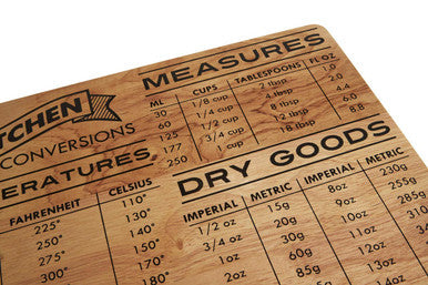 Rubberwood Conversion Table Chopping Board