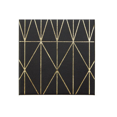 Geome Set Of 4 Prism Black And Gold Coasters