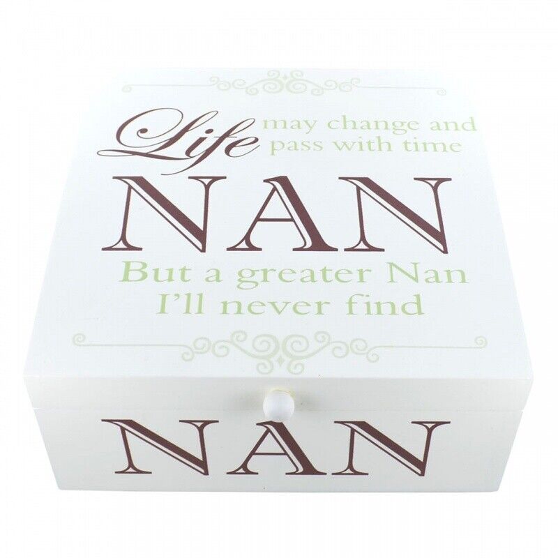 Wooden Memory Keepsake Storage Box ~ Nan