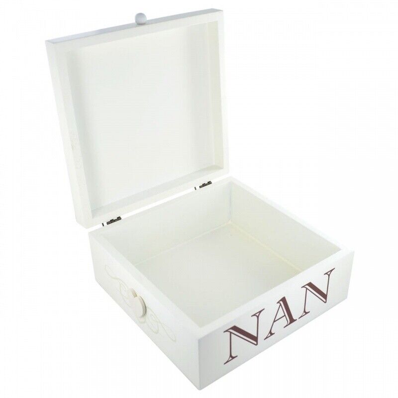Wooden Memory Keepsake Storage Box ~ Nan