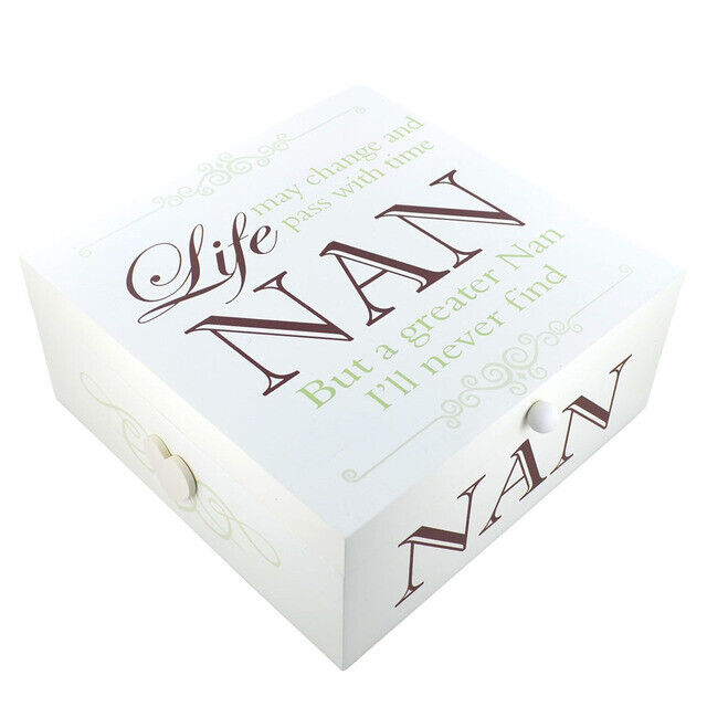 Wooden Memory Keepsake Storage Box ~ Nan