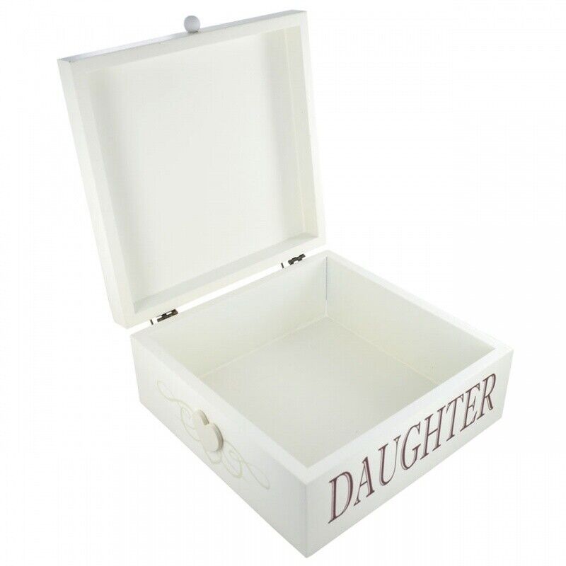 Wooden Memory Keepsake Storage Box ~ Daughter