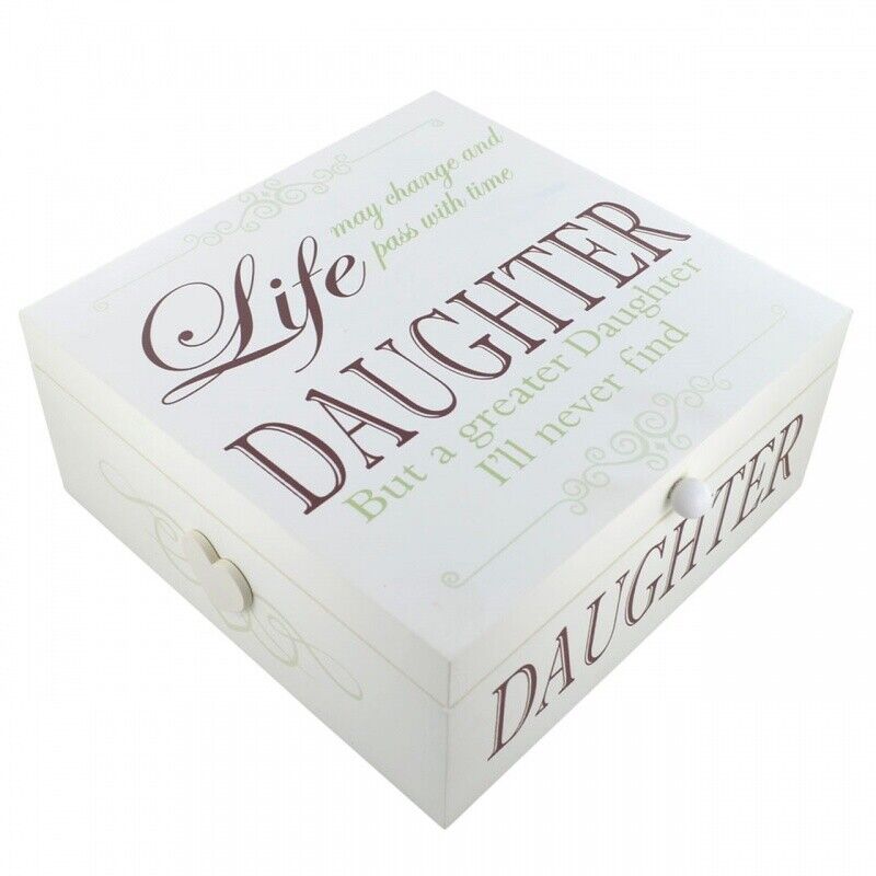 Wooden Memory Keepsake Storage Box ~ Daughter