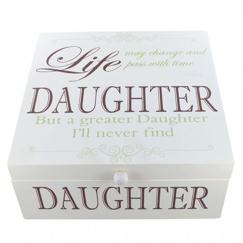 Wooden Memory Keepsake Storage Box ~ Daughter