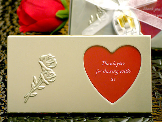 Silver Heart Photo Frame - Wedding Favors