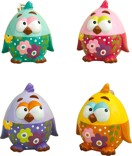 Multicoloured Ceramic Baby Chick Money Box Piggy Bank