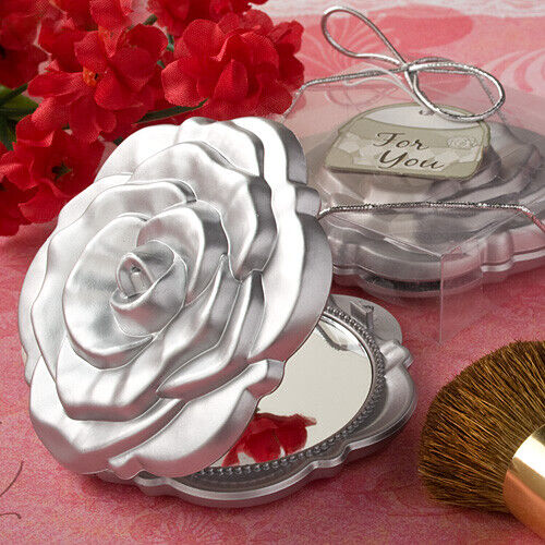 Classy Compacts Collection Rose Design Compact - Bulk Pack 6 Favors
