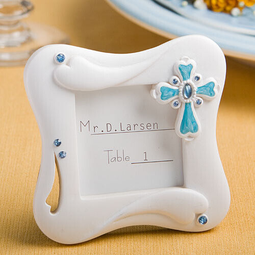 Blue Cross Design Photo Frame