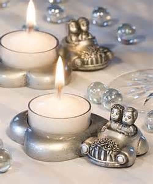 Just Married Design Candle Holder
