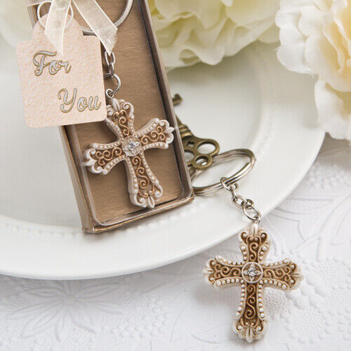 Vintage design cross themed key chain