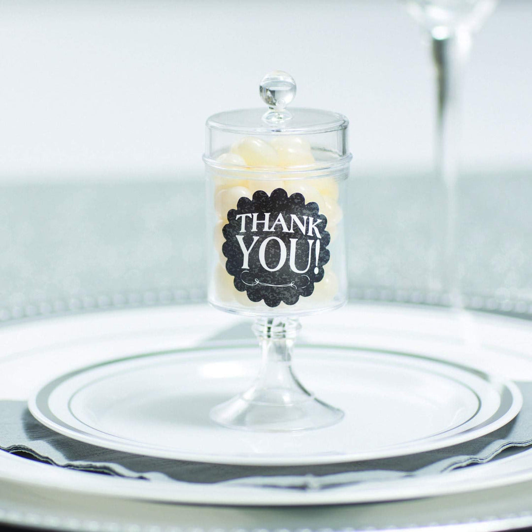 Chalkboard Style Thank You Stickers