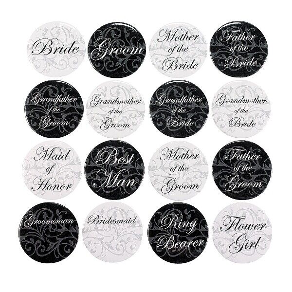 Wedding Party Badges - Pk 24