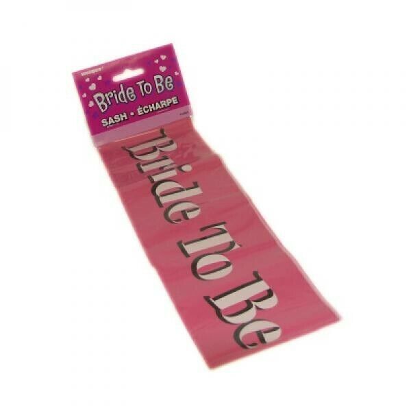 Pink Plastic Bride To Be Sash