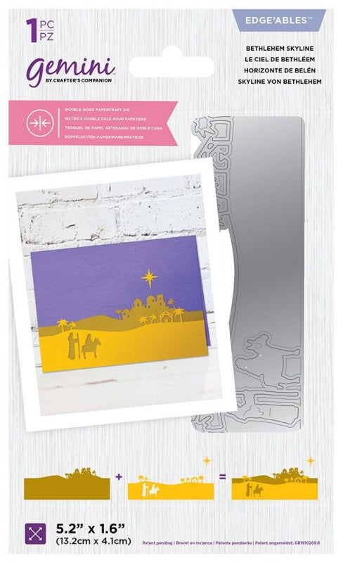 Gemini Edgeables Double-Sided Layerable Die ~ Christmas, Bethlehem Skyline