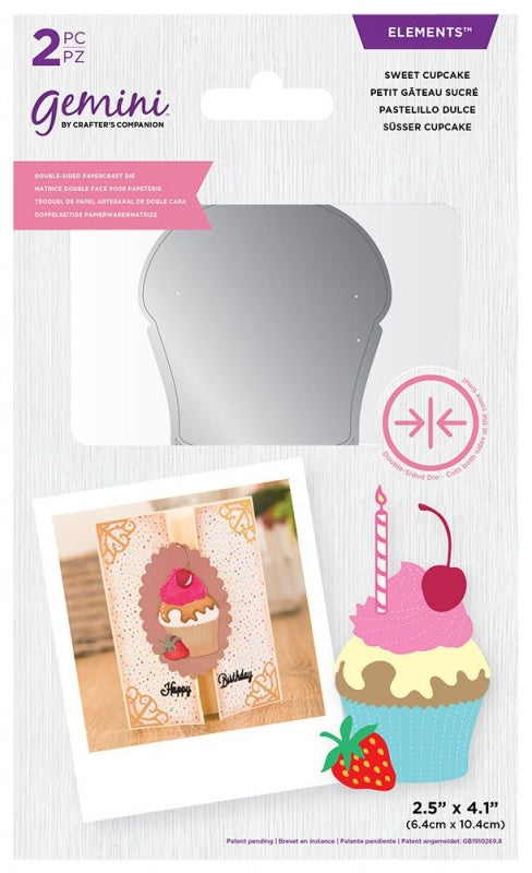 Gemini Double-Sided Layerable Topper & Image Die - Sweet Cupcake