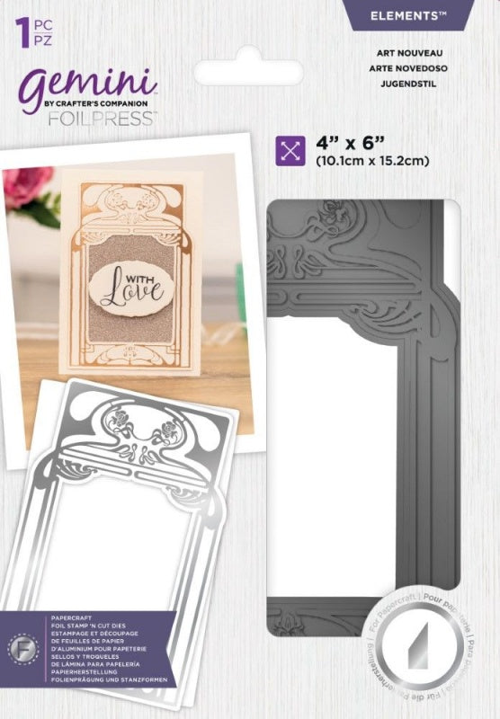 Gemini Foil Stamp N Cut Die Create-a-Card - Art Nouveau