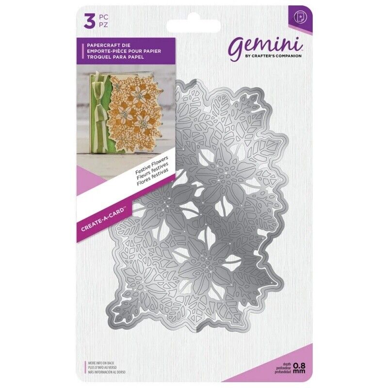 Gemini Die Create a Card - Festive Flowers