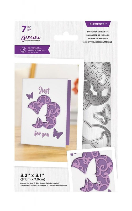 Gemini Elements Animal Silhouette Metal Die ~ Butterfly