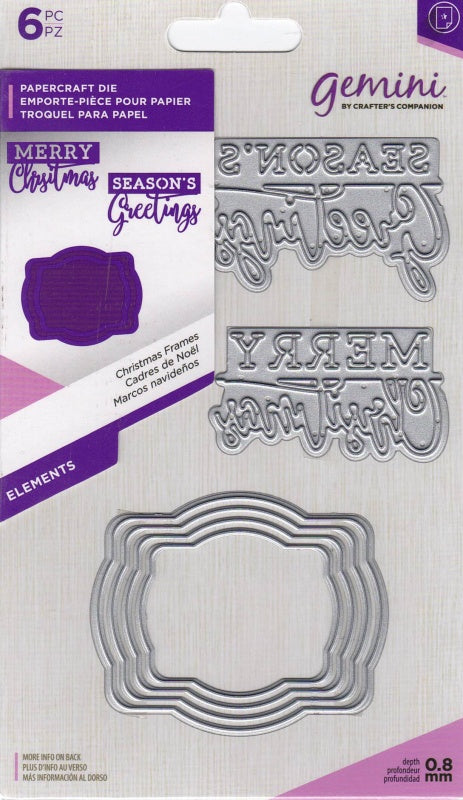 Gemini Elements Die - Christmas Frames