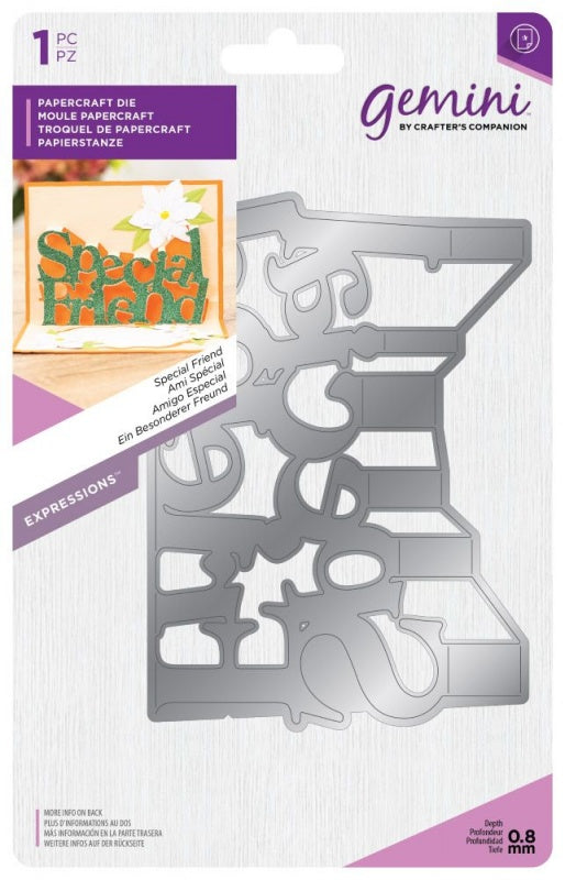 Gemini Expressions Pop Out Metal Die ~ Special Friend