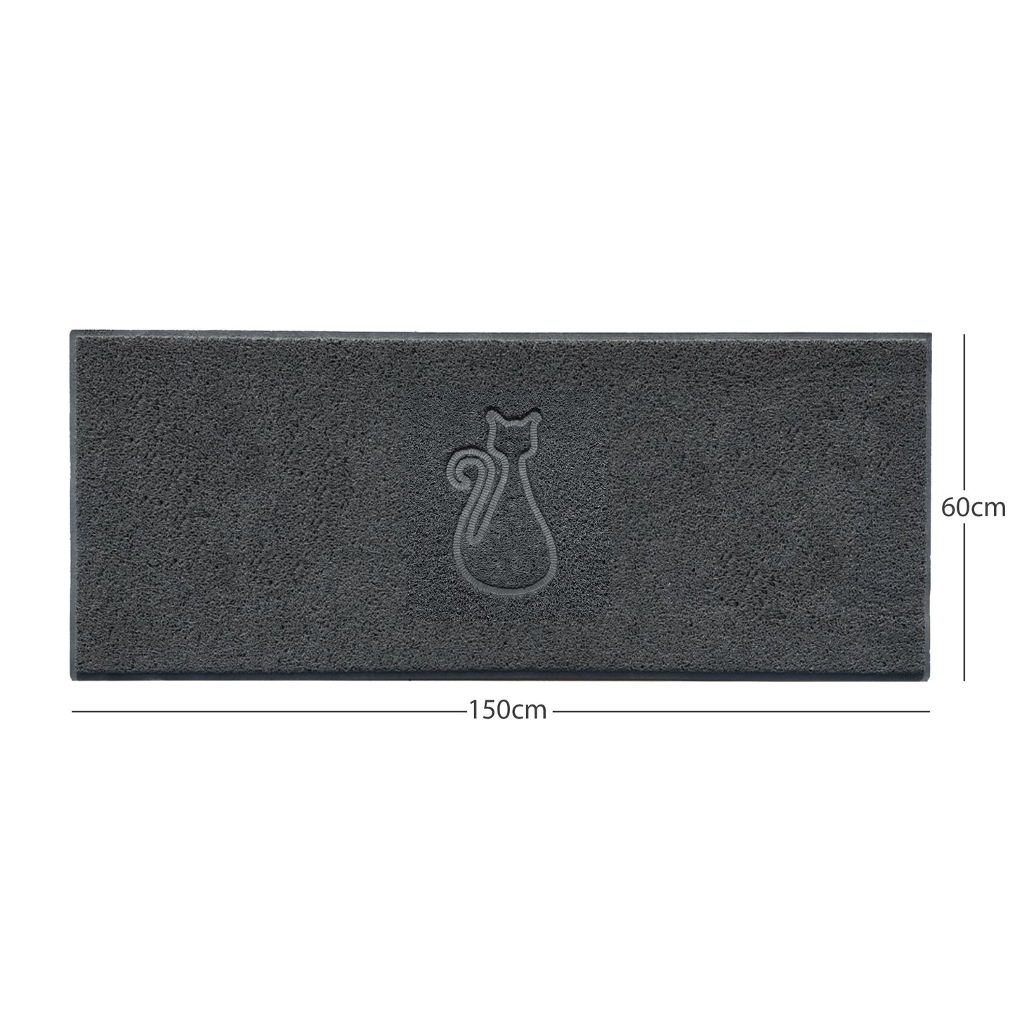 "Cat" Embossed Loofah Textured Spaghetti Door Mat