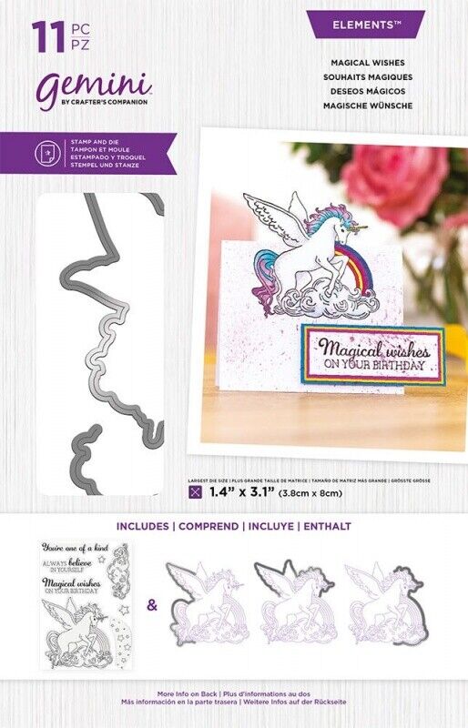 Gemini Character-Over-The-Edge Stamp & Die - Magical Wishes