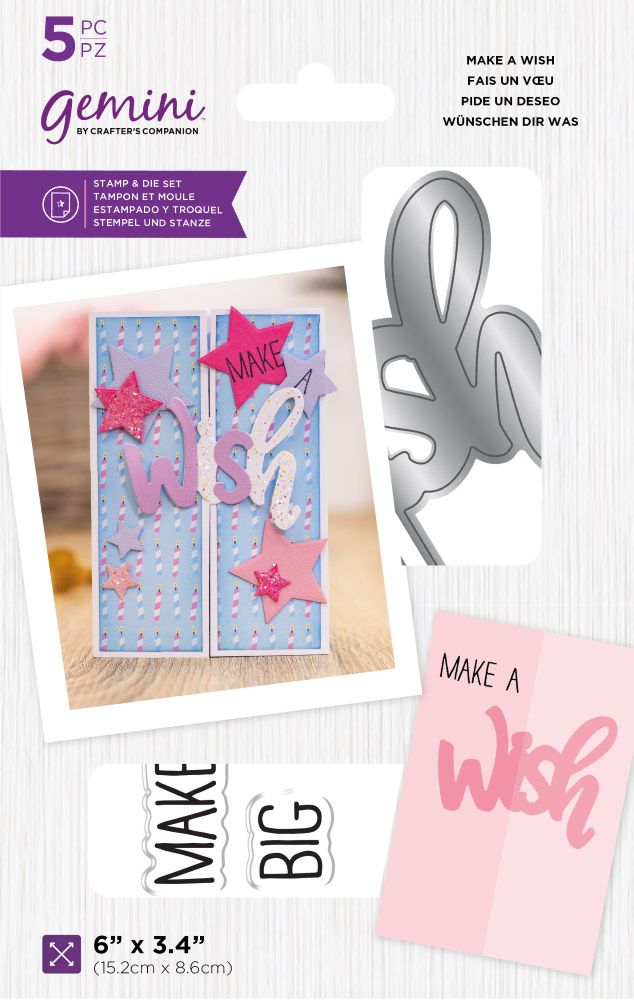 Gemini Gatefold Stamp & Die Set ~ Make A Wish