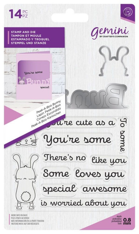 Gemini Stamp & Die - Peek-A-Boo Bunny
