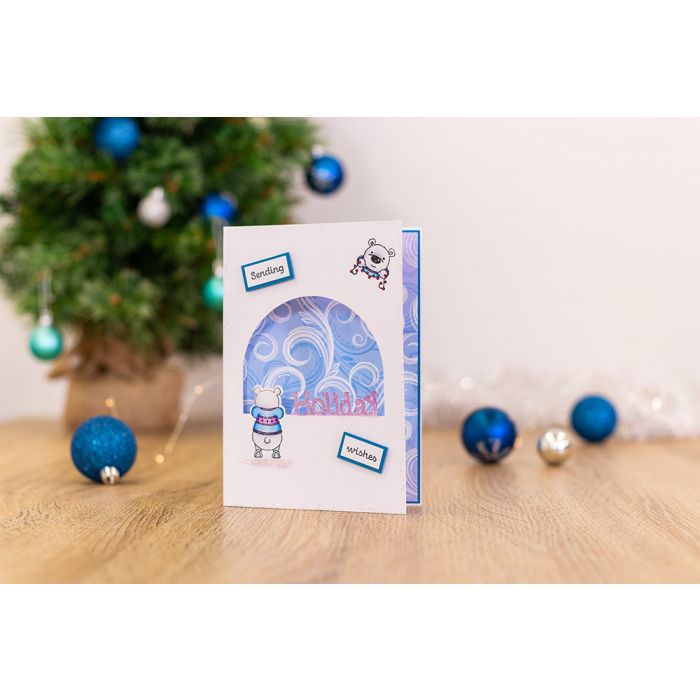 Gemini Peek-A-Boo Christmas Stamp & Die - Polar Bear