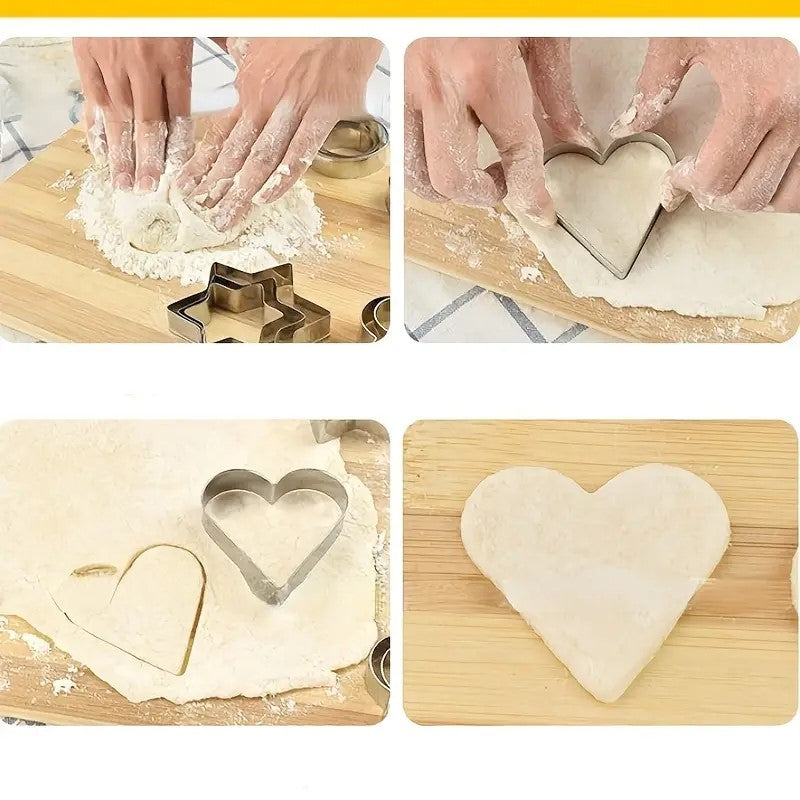 Set 5 Heart Shaped Cookie Cutters