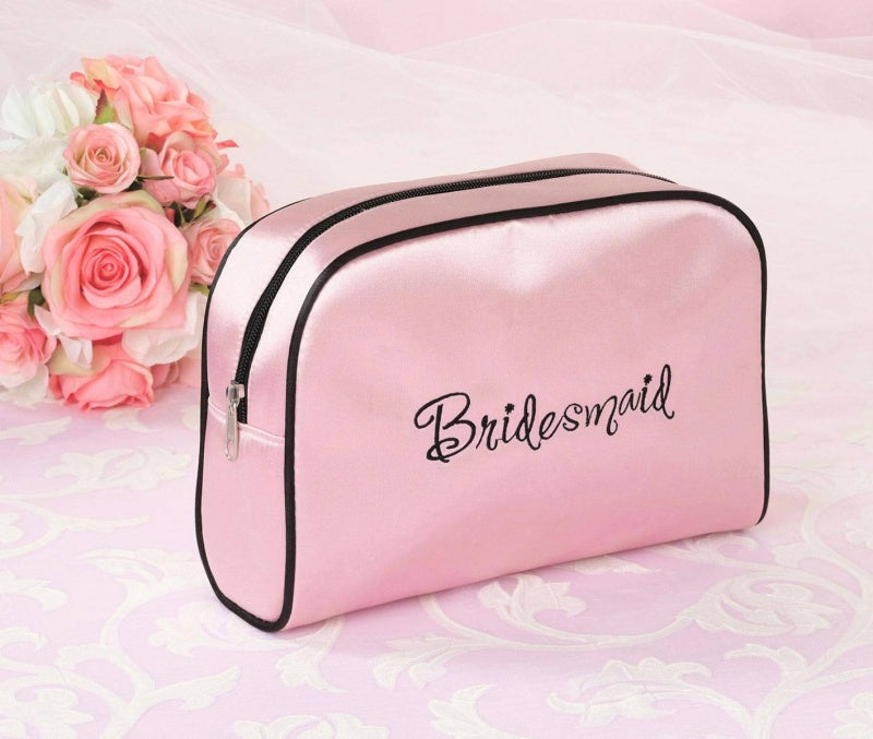 Lillian Rose Pink Bridesmaid Travel Makeup Bag