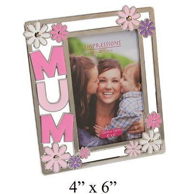 Impressions Silver plated Photo Frame - Mum 4" x 6"