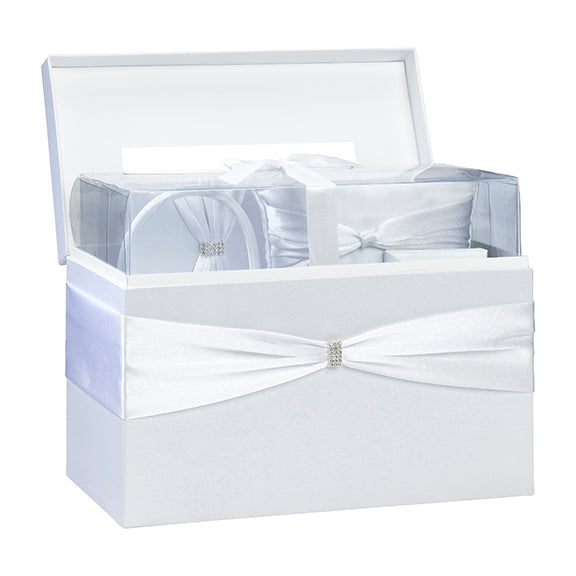6 Piece White Bridal Wedding Accessory Set In a Box