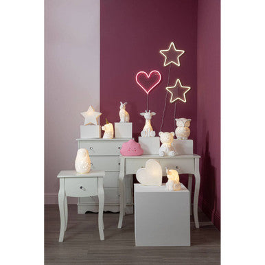 Ola Kids Heart Ceramic Night Light