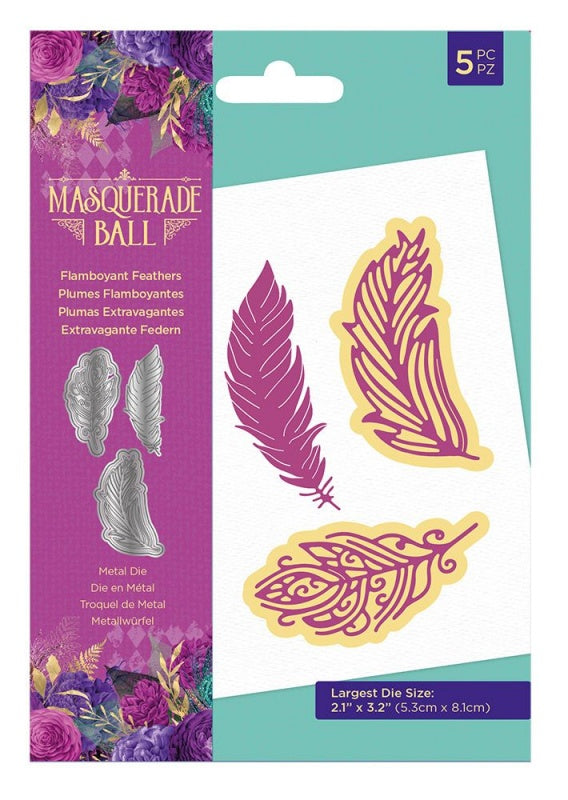 Masquerade Ball - Metal Die - Flamboyant Feathers