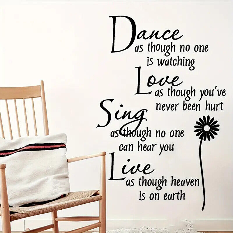 Dance Love Sing Live - Inspirational Wall Decoration