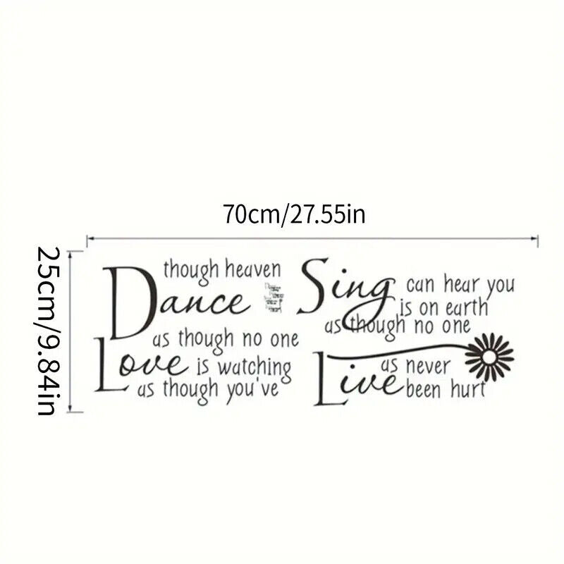 Dance Love Sing Live - Inspirational Wall Decoration