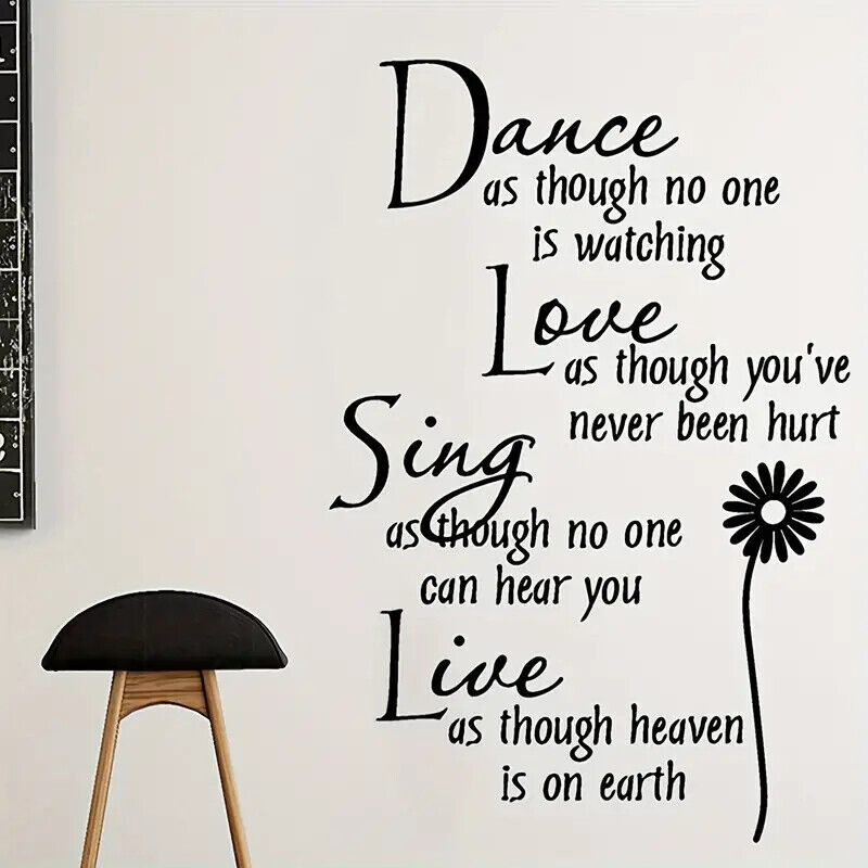 Dance Love Sing Live - Inspirational Wall Decoration