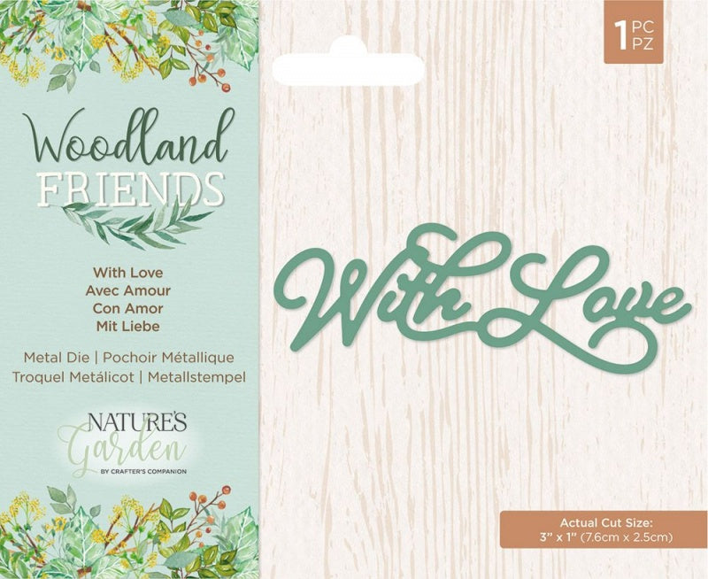 Natures Garden Woodland Friends Metal Die - With Love