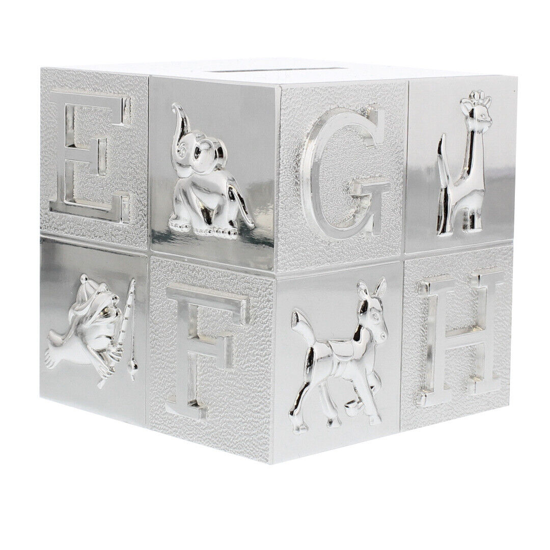 Silver Plated Christening ABC Money Box