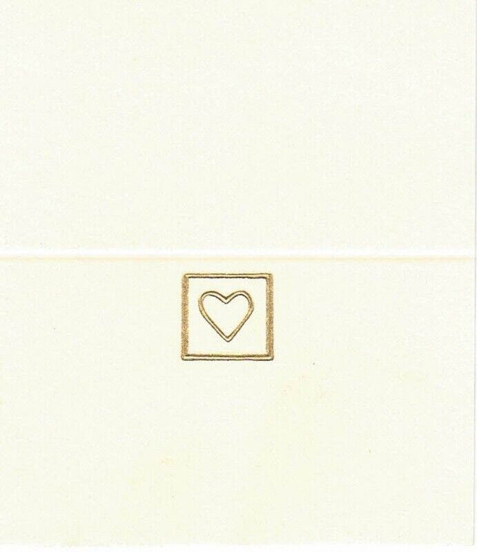 Ivory Heart Design Tent Place Card ~ Pk 10