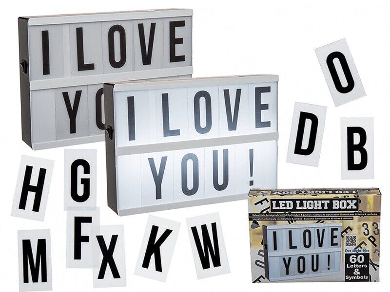 Illuminated plastic display board with 60 letters & symbols