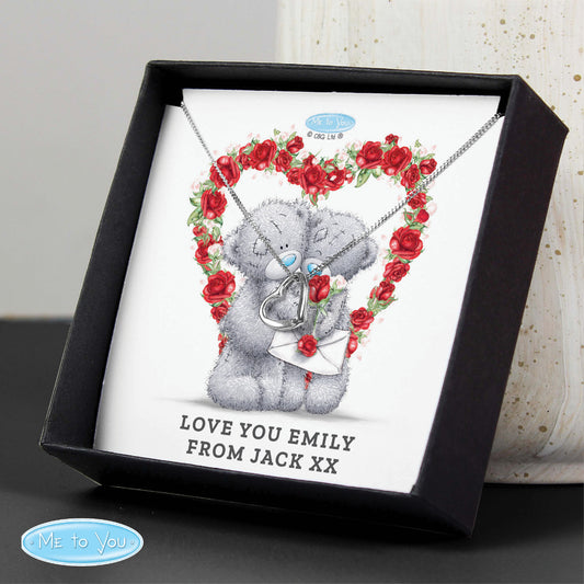 Personalised 'Me to You' Sterling Silver Necklace and Box
