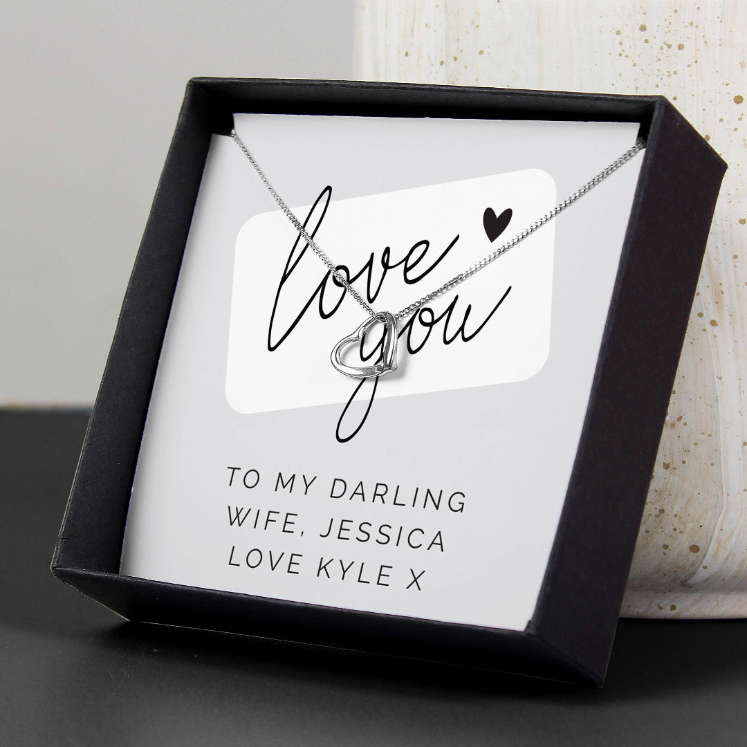 Personalised Love You Sterling Silver Necklace and Box